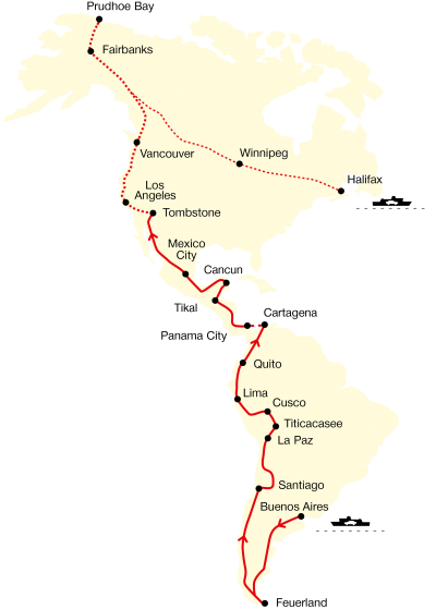 Map Panamericanatour