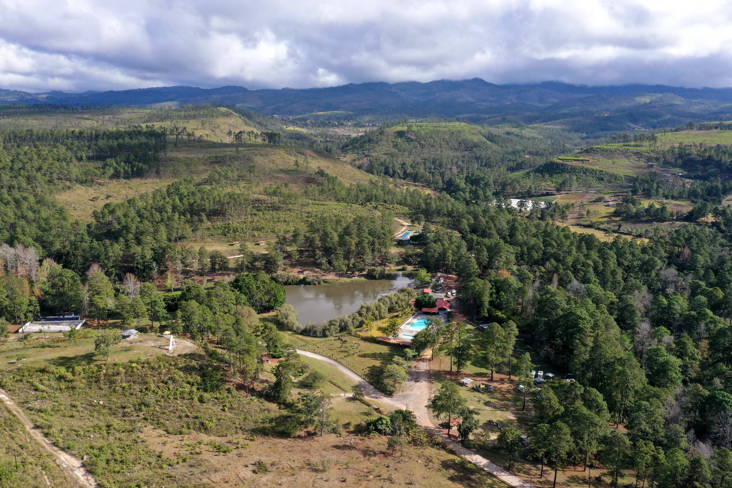 Campingplatz Honduras aus der Luft